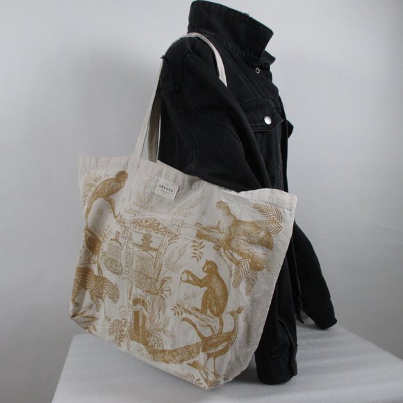 SÉZANE "PARAISO" JUNGLE PRINT TOTE BAG - Picture 2 of 12